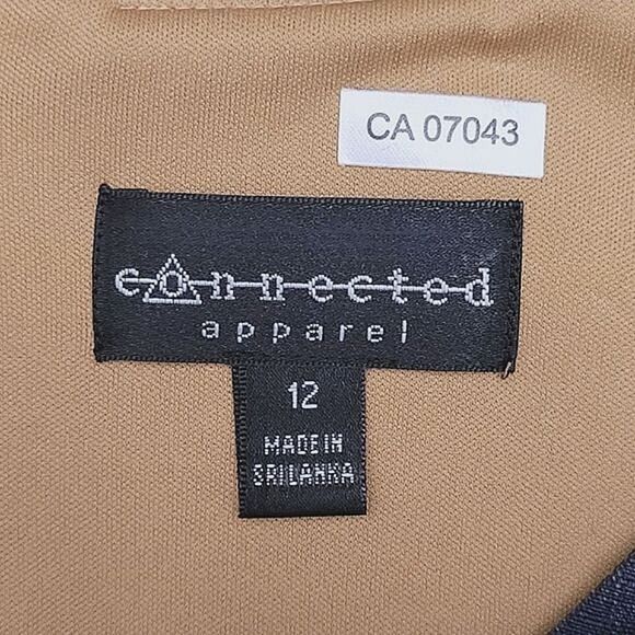 Connected Apparel Navy Crisscross V-Neck Cap Sleeve Sheath dress - Picture 8 of 16